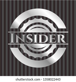 Insider silver emblem or badge