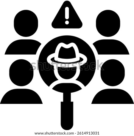 Insider Threat Icon Glyph Vector Illustration