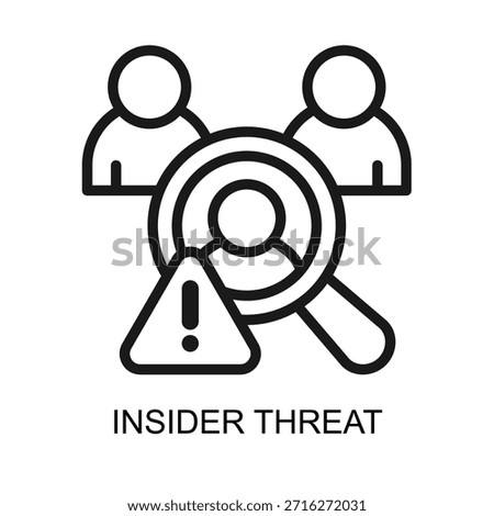 Insider Threat icon line vector illustration