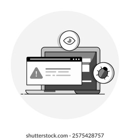 Insider Threat Icon Representing Internal Security Risks, Employee Monitoring, and Cyber Threat Prevention