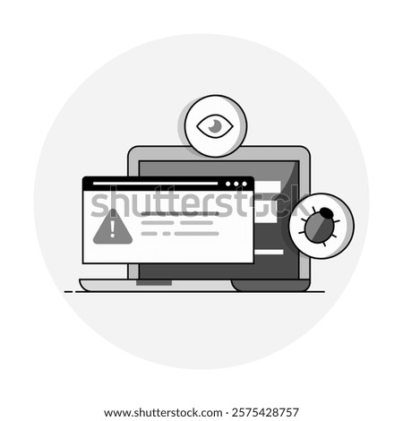 Insider Threat Icon Representing Internal Security Risks, Employee Monitoring, and Cyber Threat Prevention. Editable Stroke.
