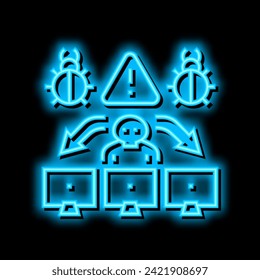 insider threats neon light sign vector. insider threats illustration