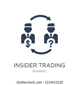 Insider trading icon. Trendy flat vector Insider trading icon on white background from Business collection, vector illustration can be use for web and mobile, eps10