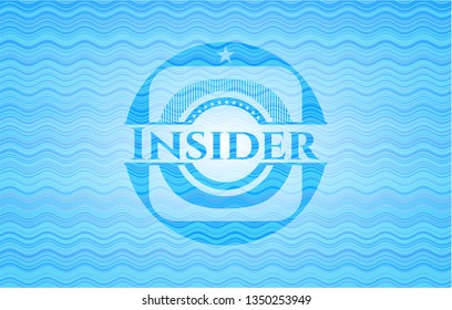 Insider water badge.