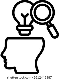 Insight Analysis Icon Outline Vector Illustration