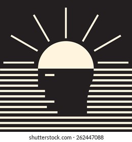 Insight - bright innovative idea coming to mind