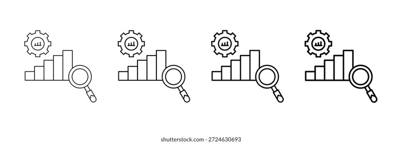 Vector de los iconos de la generación de la visión fijado en diverso estilo de la línea del movimiento