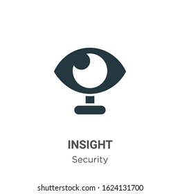 Insight glyph icon vector on white background. Flat vector insight icon symbol sign from modern security collection for mobile concept and web apps design.