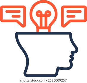 Insight Icon Color Line Vector Illustration