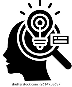 Insight Icon Glyph Vector Illustration