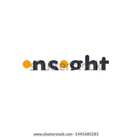 insight icon, lettering, design element, insight logo. Vector sign isolated