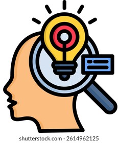 Insight Icon Lineal Color Vector Illustration