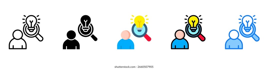 Insight Icon Multiple Style Vector Illustration