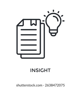 Insight Icon Outline Style. Vector Illustration For Graphic Design