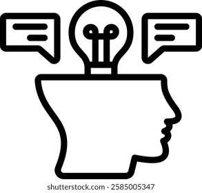 Insight Icon Outline Vector Illustration