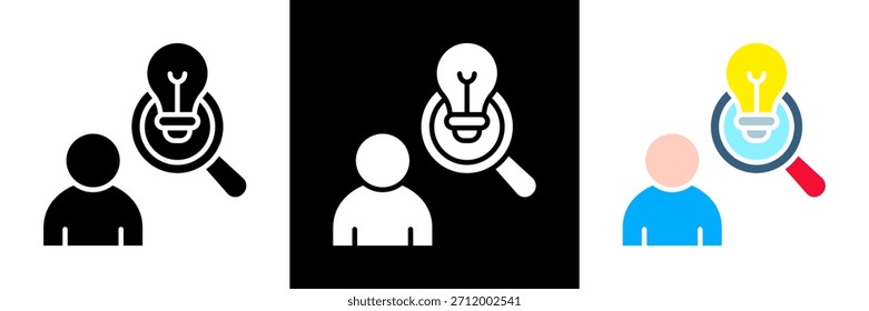 Conjunto de iconos de visión Ilustración vectorial de glifos