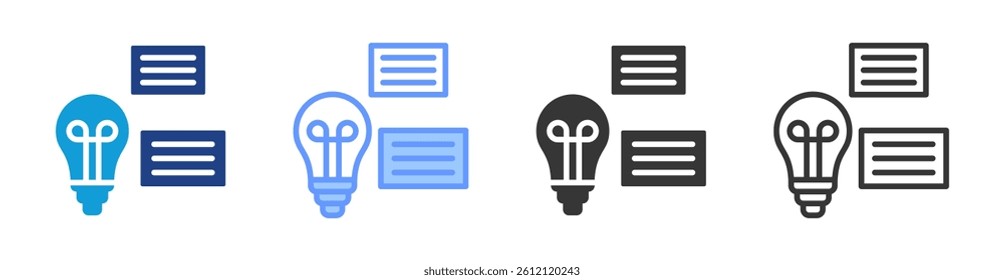 Insight icon set multiple style collection