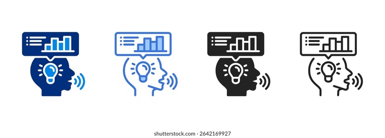 Insight Icon Set Multiple Style Vector Illustration