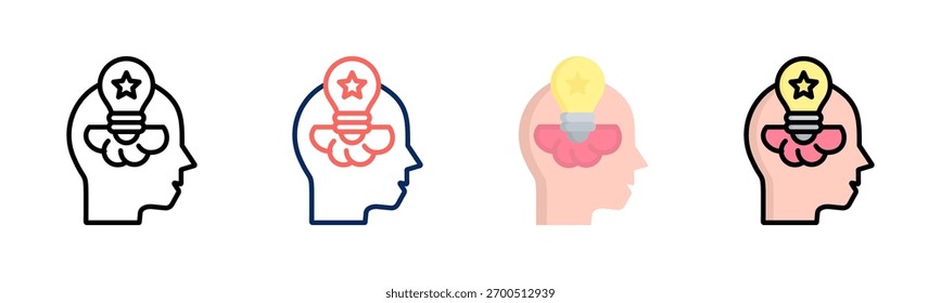 Insight icon set multiple style collection