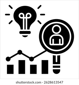 Icono de visión. Ilustración de glifo de Vector simple