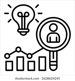 Icono de visión. Ilustración de contorno de Vector simple