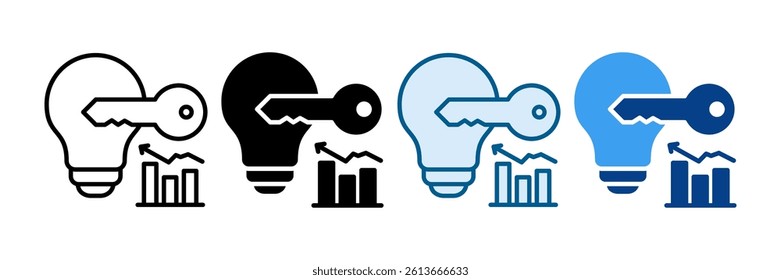Insight Key Icon Set Multiple Style Collection