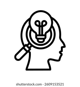 Insight Line Vector Illustration On White Background.