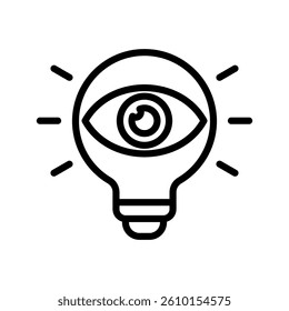 Insight Line Vector Illustration On White Background.