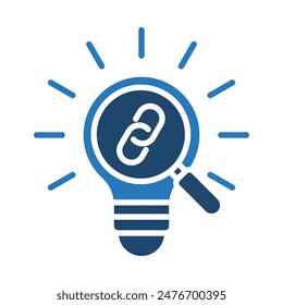 Ilustración vectorial de línea de iconos de Enlace de Insight