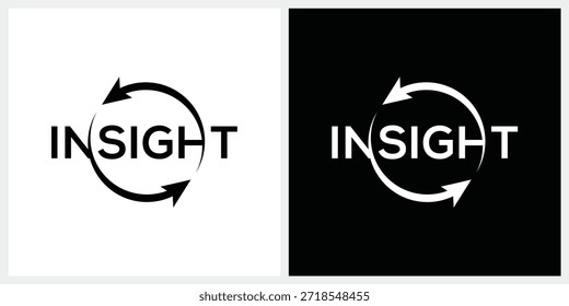 Diseño de logotipos de Insight, tipografía Texto Insight Plantilla de Vector gráfico