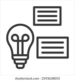 Insight Outline Icon Vector Illustration