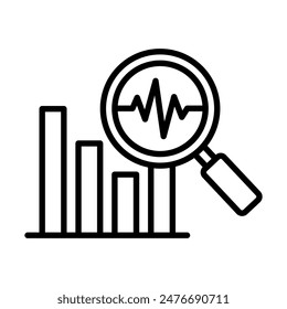 Ilustración vectorial de línea de iconos de Insight Pulse