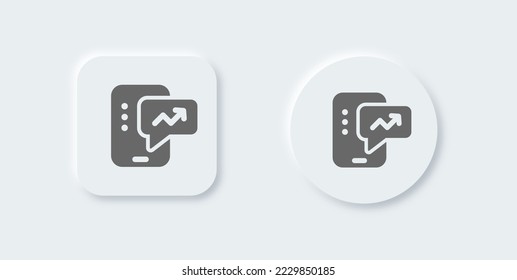 Insight solid icon in neomorphic design style. Business signs vector illustration.