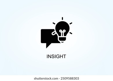 Ilustración De Símbolo De Signo De Logotipo O Vector Insight