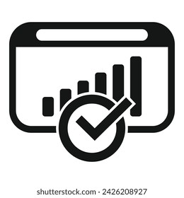 Icono de gráfico web de Insight vector simple. Negocios de datos. Riesgo de idea de caso