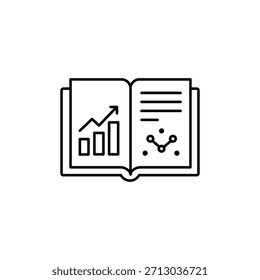 Ícone de Vetor de Revisão de Dados Perceptíveis para Estatísticas, Gráficos, Gráficos e Análises