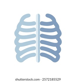 Insightful Rib Cage Anatomy Icon with Details