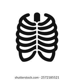 Insightful Ribcage Anatomy Detailed Vector Icon