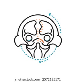 Insightful Temporal Bones Anatomy Vector Icon