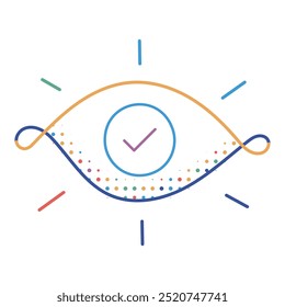 Ícone de visão perspicaz. Representando clareza, compreensão profunda e percepção em insights criativos. Ícone de vetor com traçado editável.