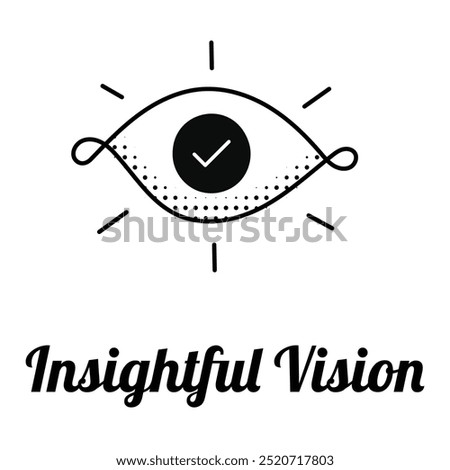 Insightful Vision Icon Design. Representing Visionary Thinking.Insightful Analysis.Future Planning.Long-term Vision. EPS icon.
