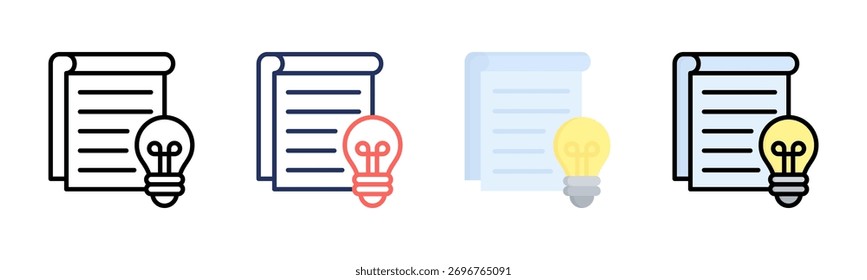 Insights icon set multiple style collection