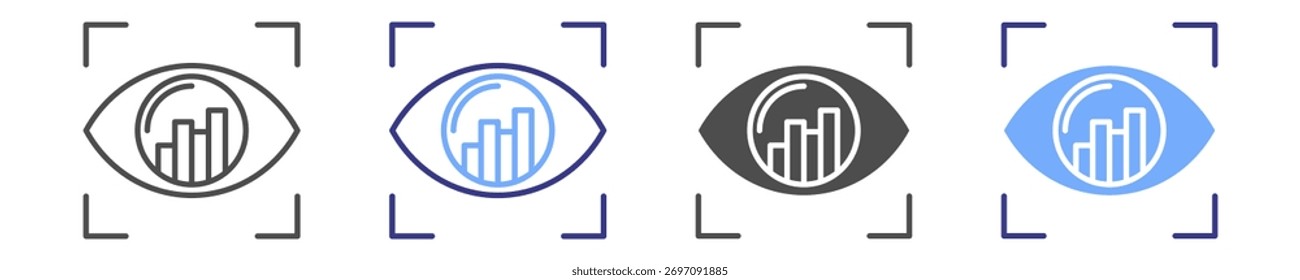 insights icon set multiple style