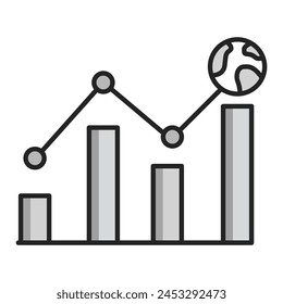 Insights into Environmental Dynamics. Gaining Understanding Through Data Analysis. Editable Stroke and color.