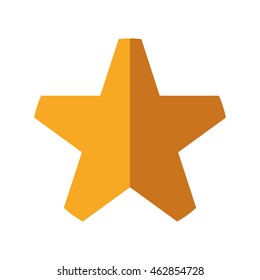 Insignia concept represented by star shape icon. Isolated and flat illustration
