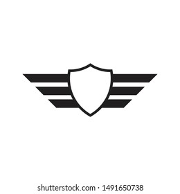 insignia icon black and isolated vector illustration