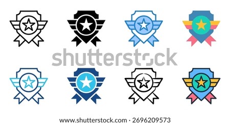 Insignia icon set multiple style collection 
