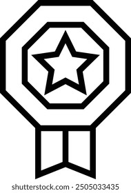 insignia icon. Thin linear style design isolated on white background