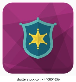 Insignia icon, Vector flat long shadow design. EPS10