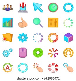 Insignia icons set. Cartoon set of 25 insignia vector icons for web isolated on white background